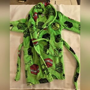 Minecraft Plush Hooded Kids Robe Size 6